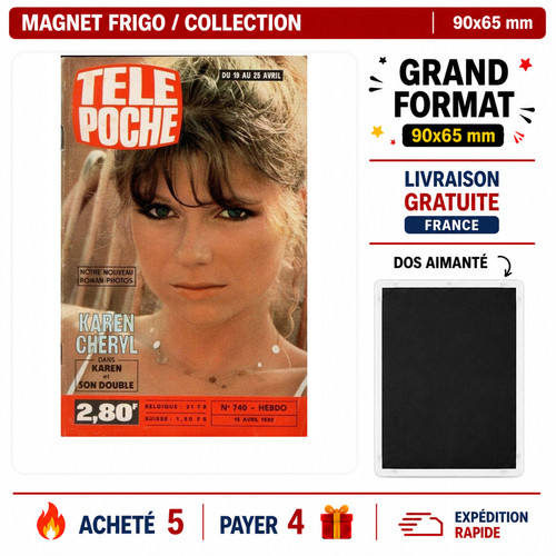Magnet karen cheryl 90x65 - karen, mm